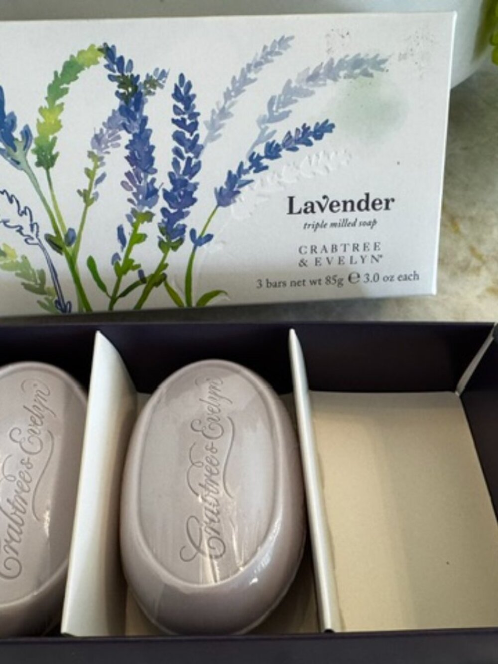 Crabtree & Evelyn Lavender Triple Milled Soap NIB